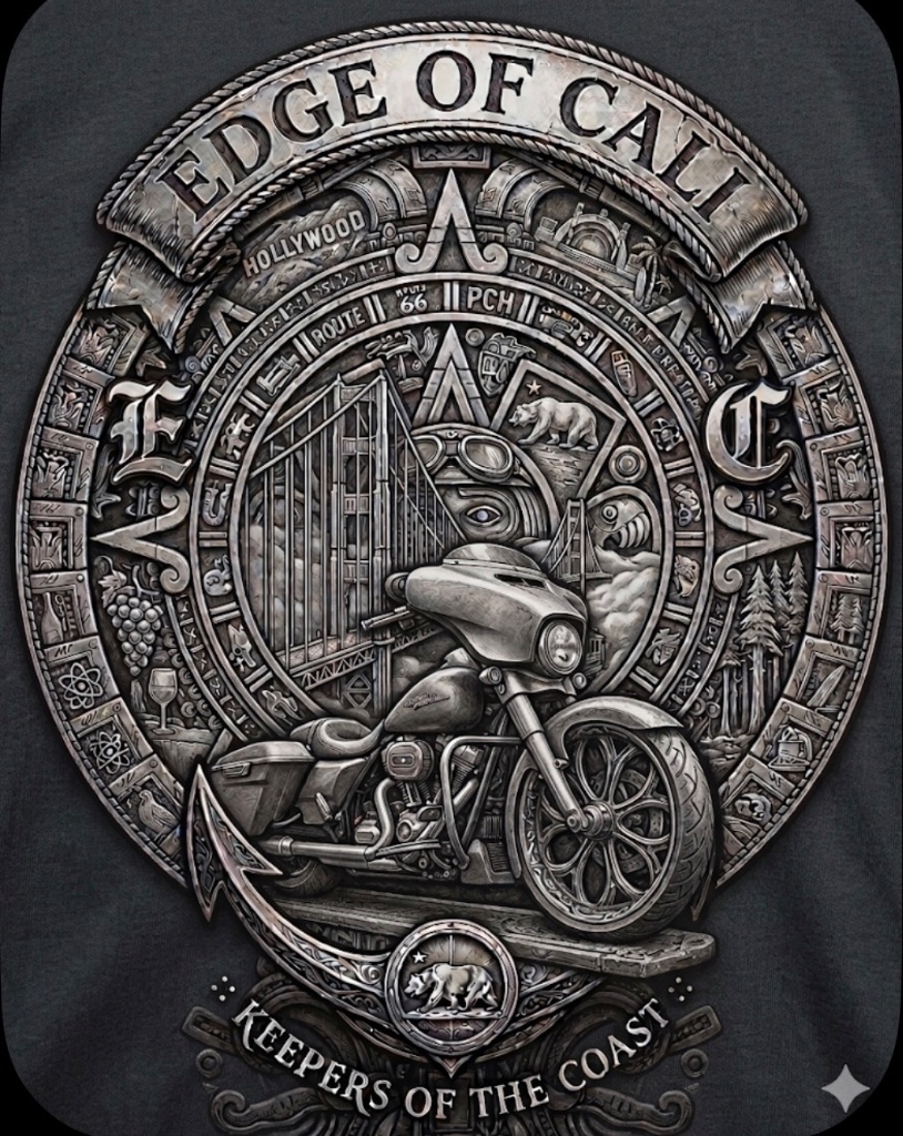 EOC Keepers of the Coast Crest — White/Black
