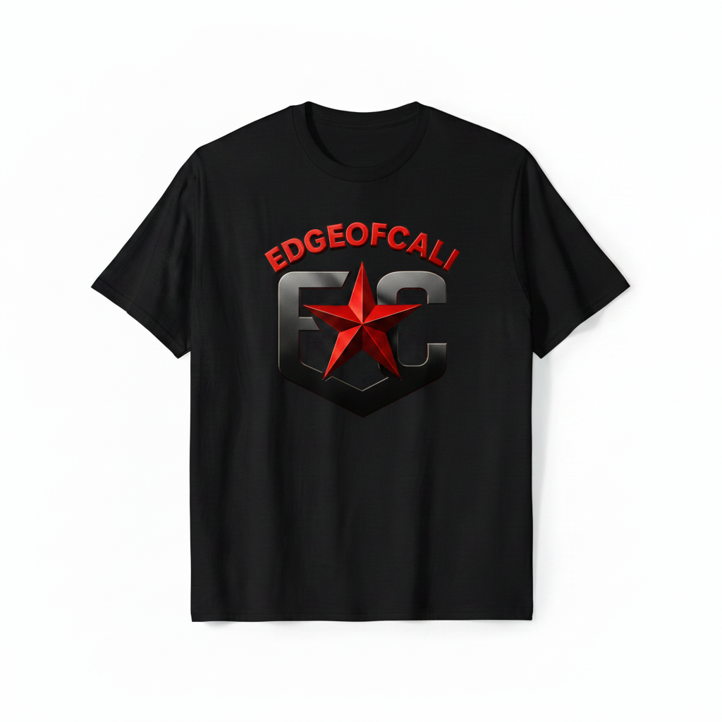 EC Red Star Tee — Black