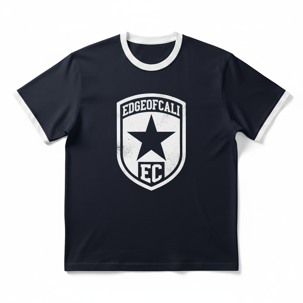 EC Badge 3/4 Baseball Tee — Navy/White