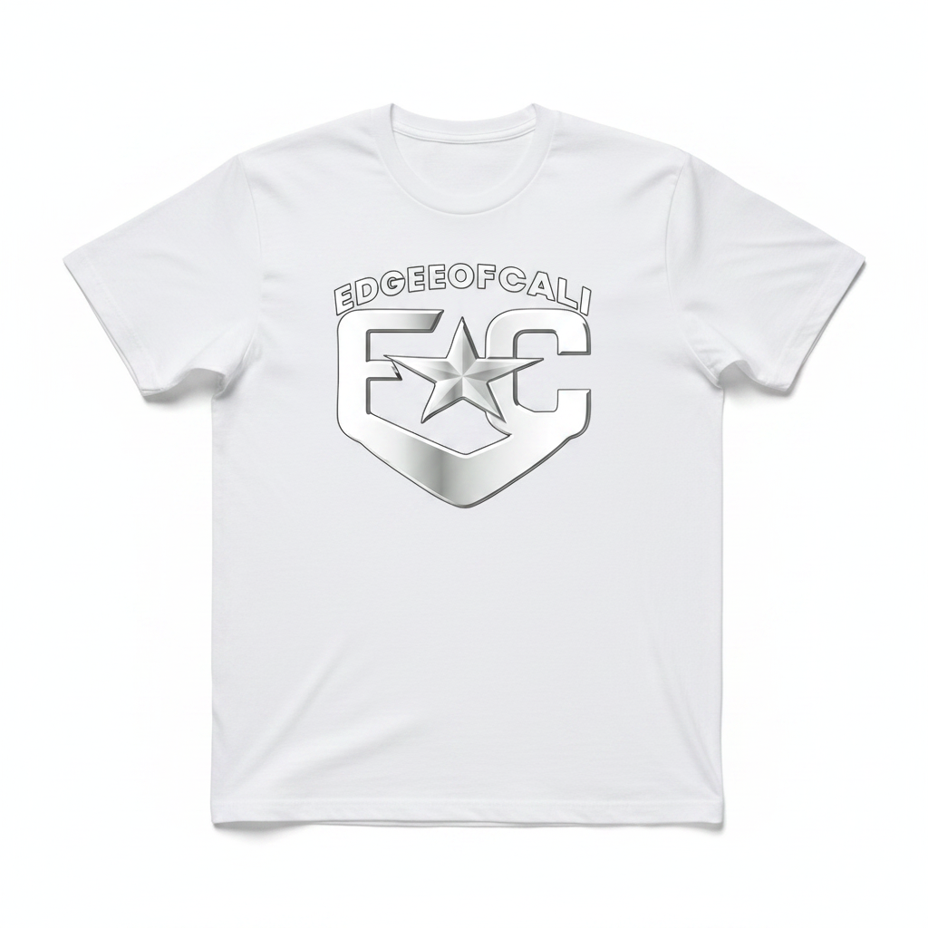 EdgeOfCali Shield Tee - White