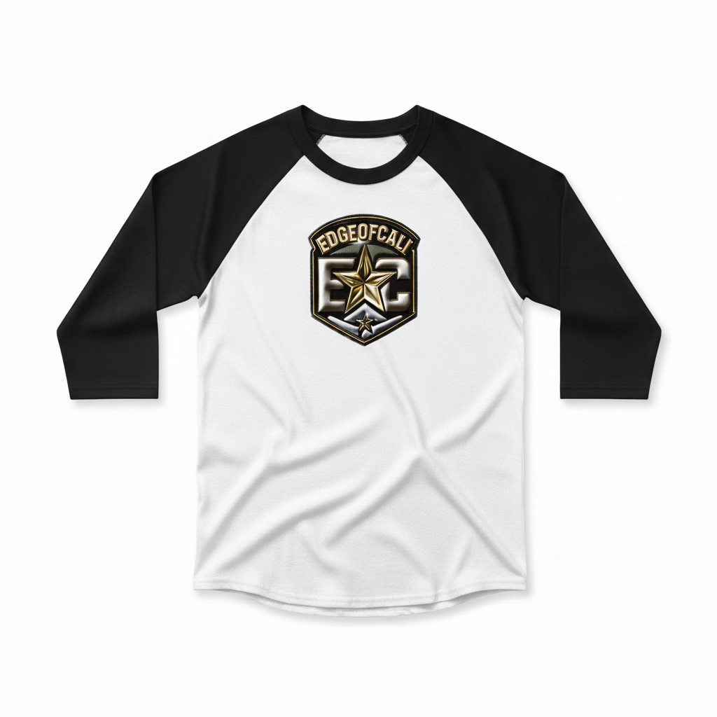 EC Black & Gold 3/4 Sleeve Baseball Tee