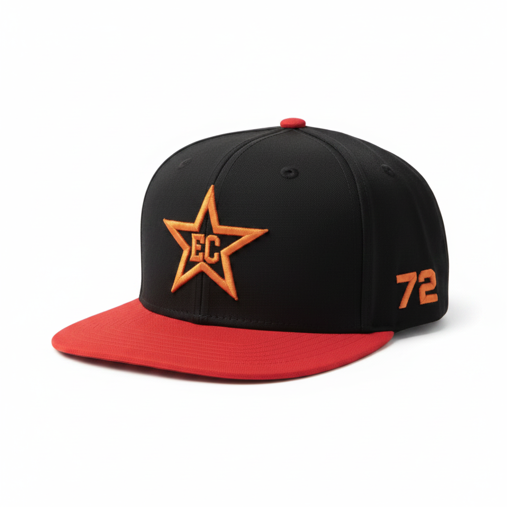 EC Star Snapback — Black/Red #72