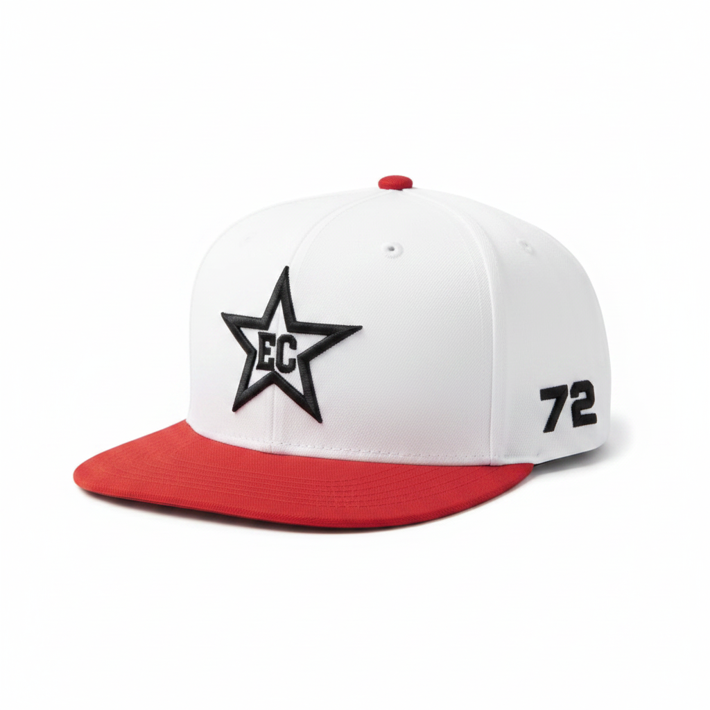 EC Star Fitted — White/Red #72