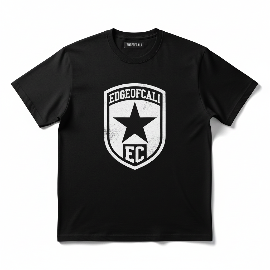 EC Badge 3/4 Baseball Tee — Black/White