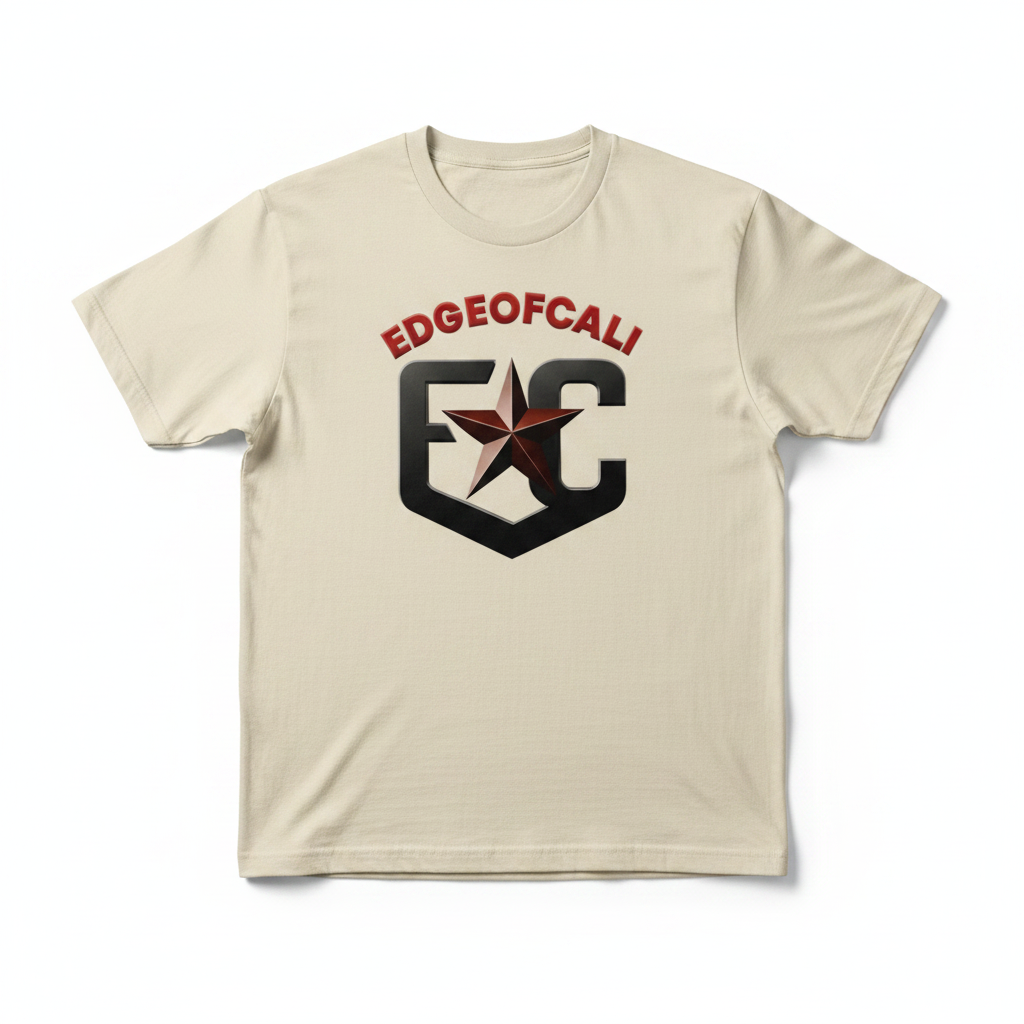 EdgeOfCali Crest Tee - Bone