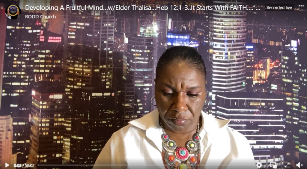 Developing A Fruitful Mind w/Elder Thalisa — Heb 12:1-3 · It Starts With Faith