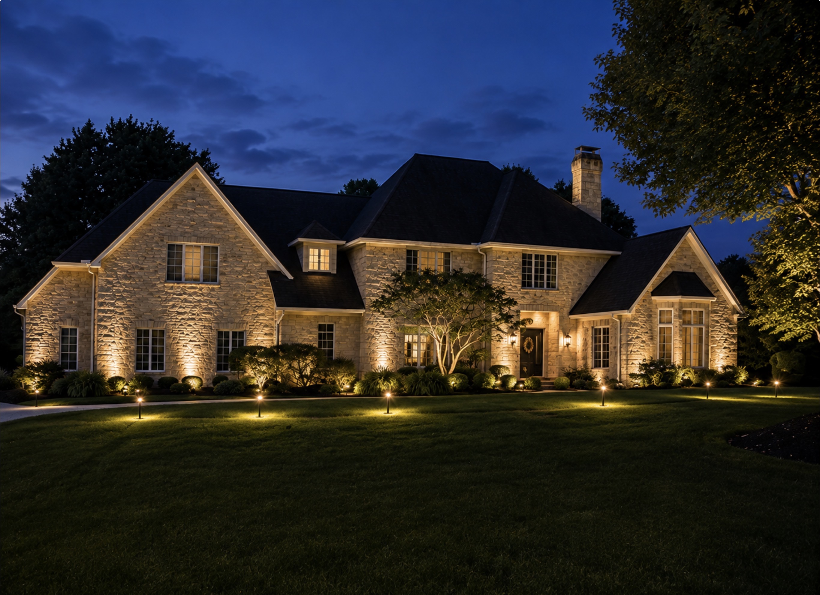 Dusk estate lighting
