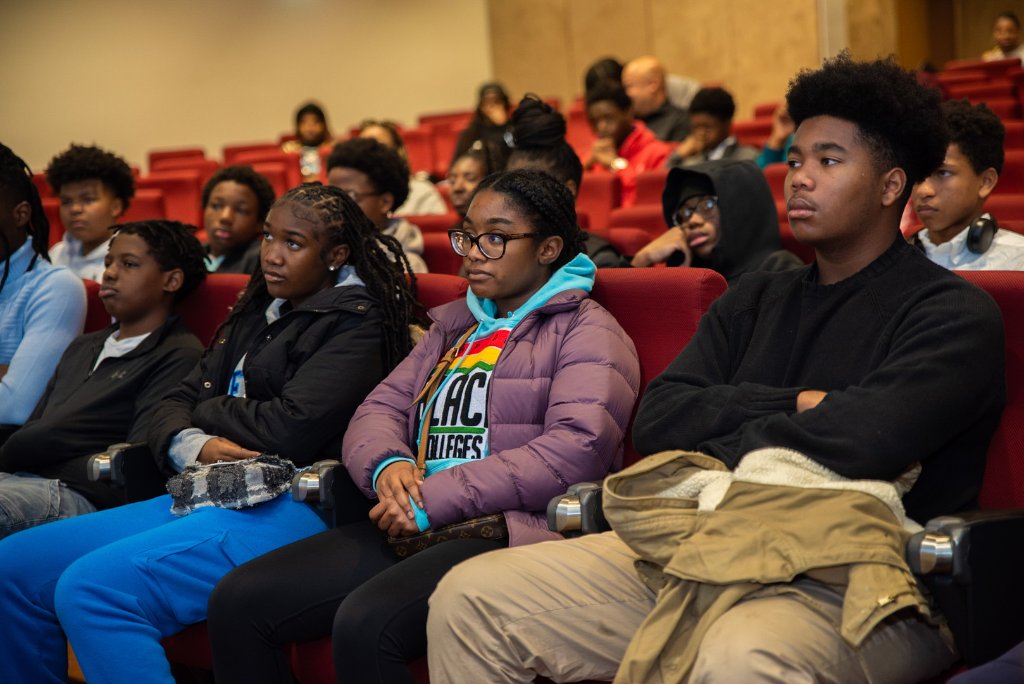 Youth Empowerment Seminar students listening