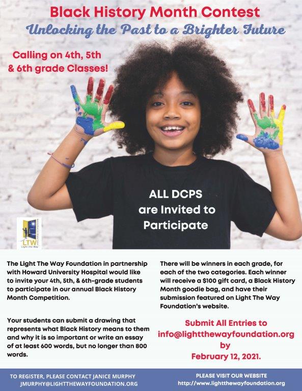 Black History Month Contest 2021 flyer