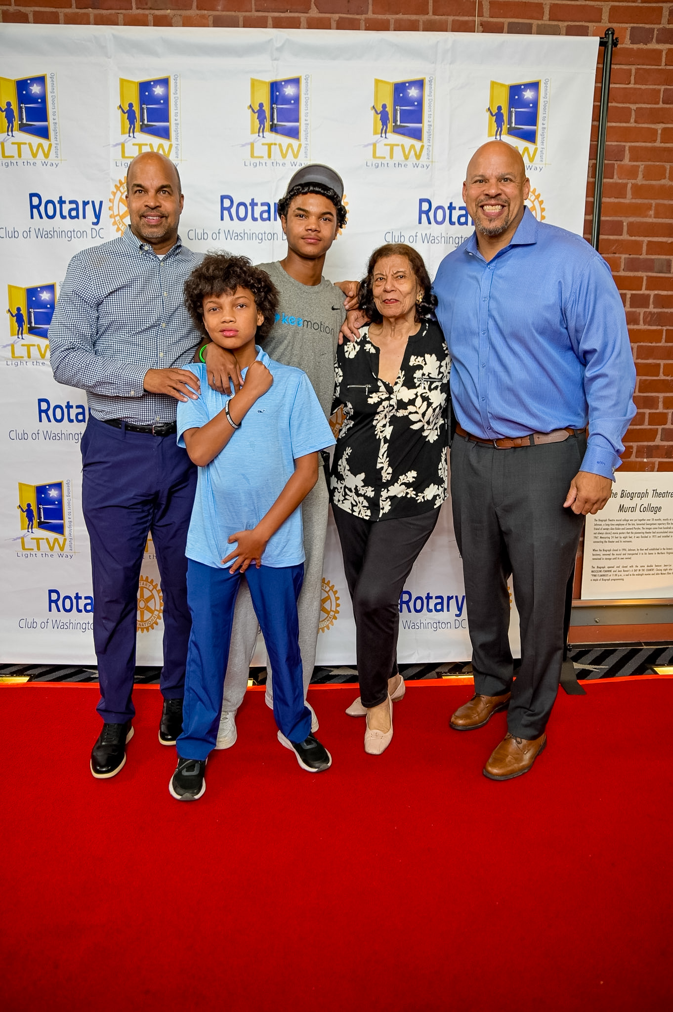 Family of four posing on the Red Carpet at the 2026 Premiere