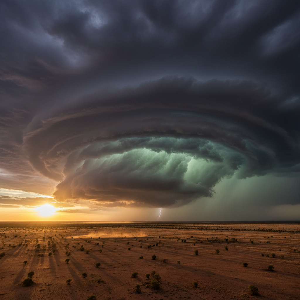 SUPERCELL THUNDERSTORM — OUTBACK AUSTRALIA