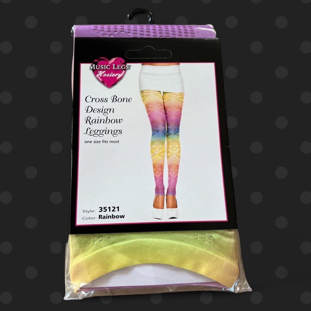 Cross Bone Design Rainbow Leggings