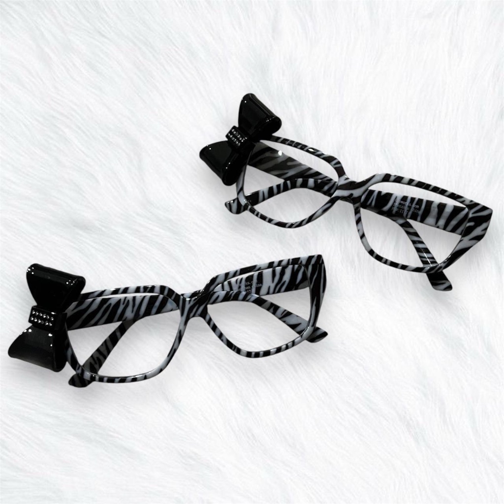 Zebra Bow Glasses (1 only)