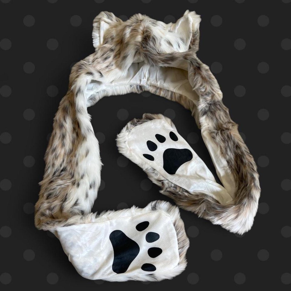 Snow Leopard Ear Hood