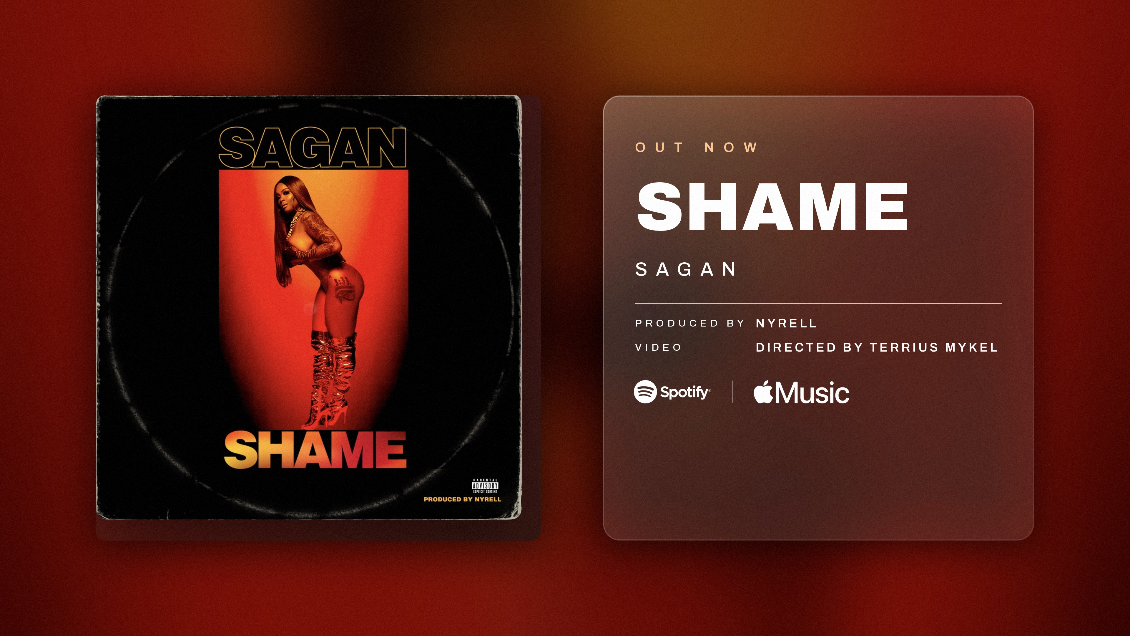 Sagan Shame rollout asset — Glass Banner