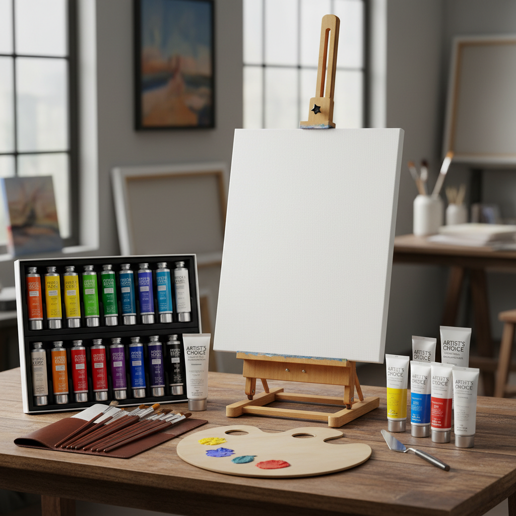 Premium Canvas & Paint Set