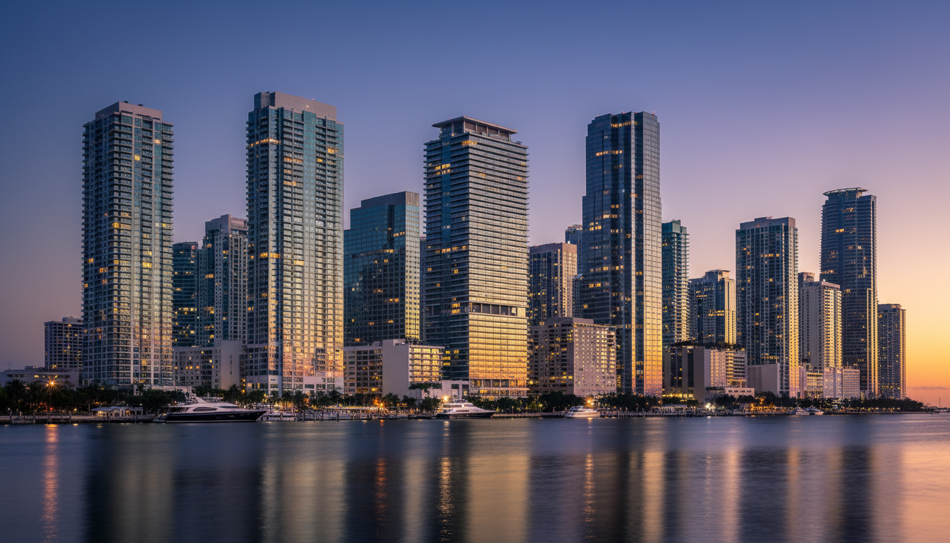 Miami financial district skyline