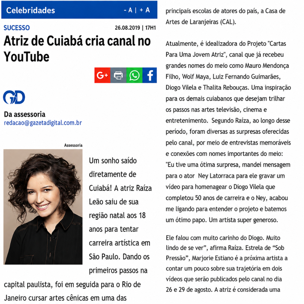 De Cuiabá para o Rio de Janeiro: A Carreira de Raíza Leão