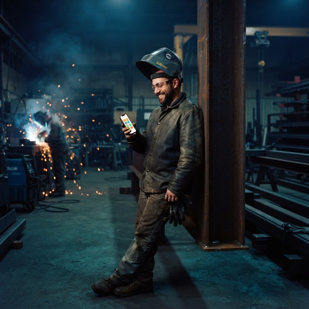 Sparks cooling, jobs queued, materials ordered — just weld.