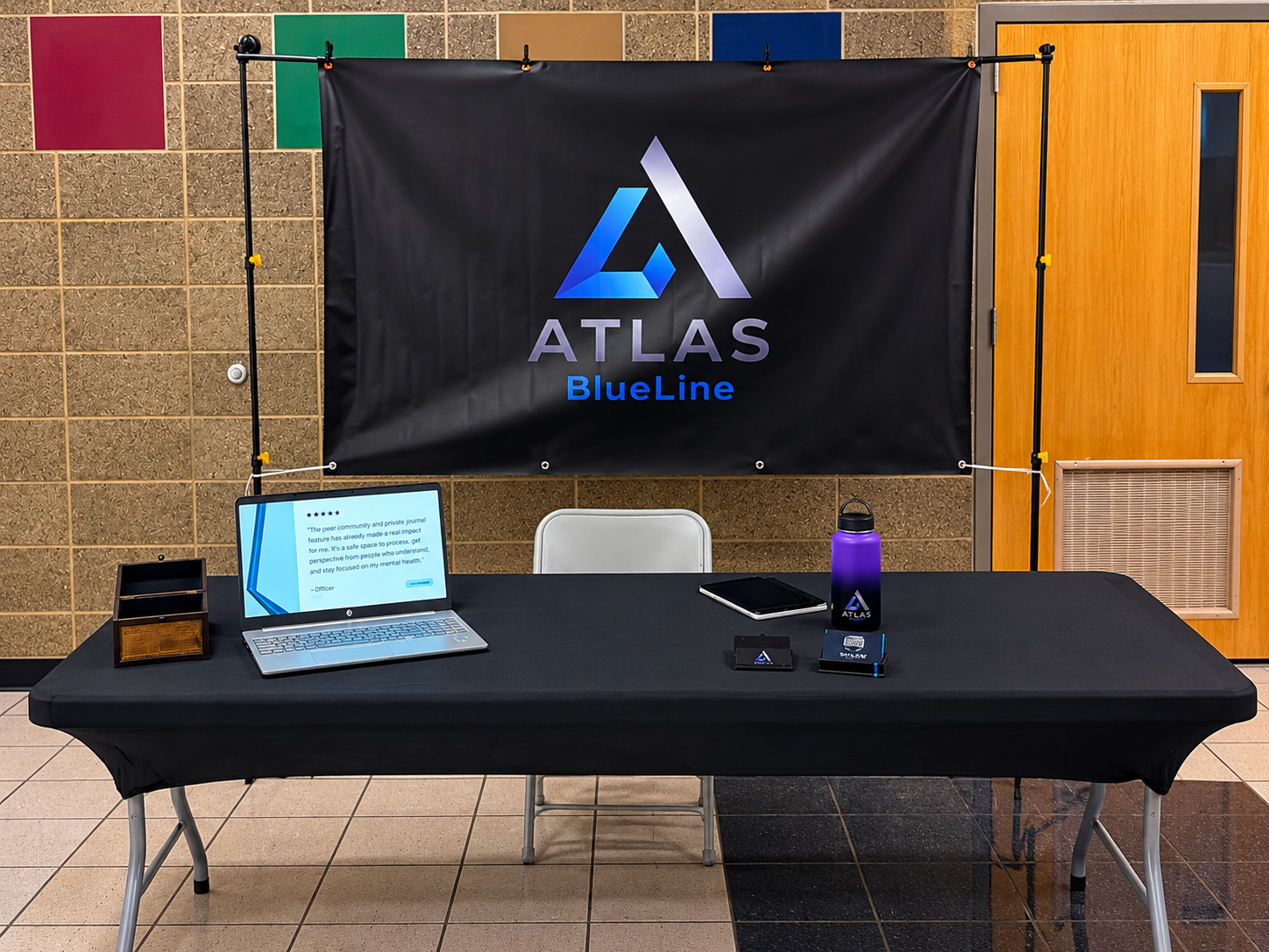 Atlas BlueLine event booth