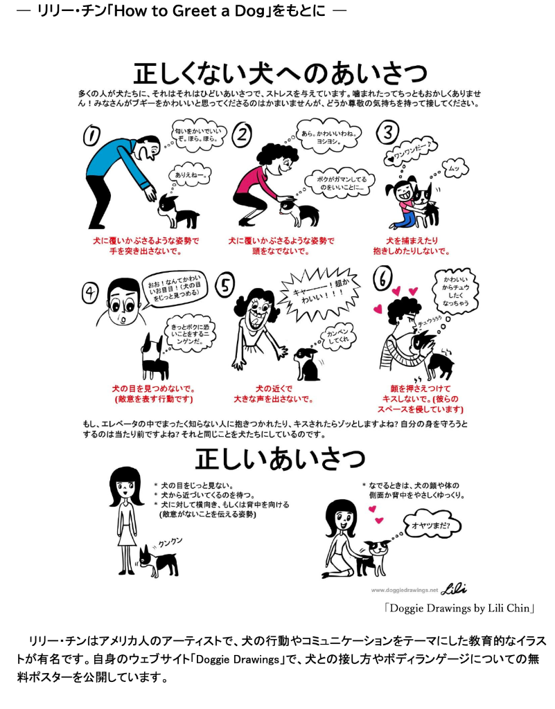 How to Greet a Dog (and What to Avoid) - Lili Chin / doggiedrawings.net