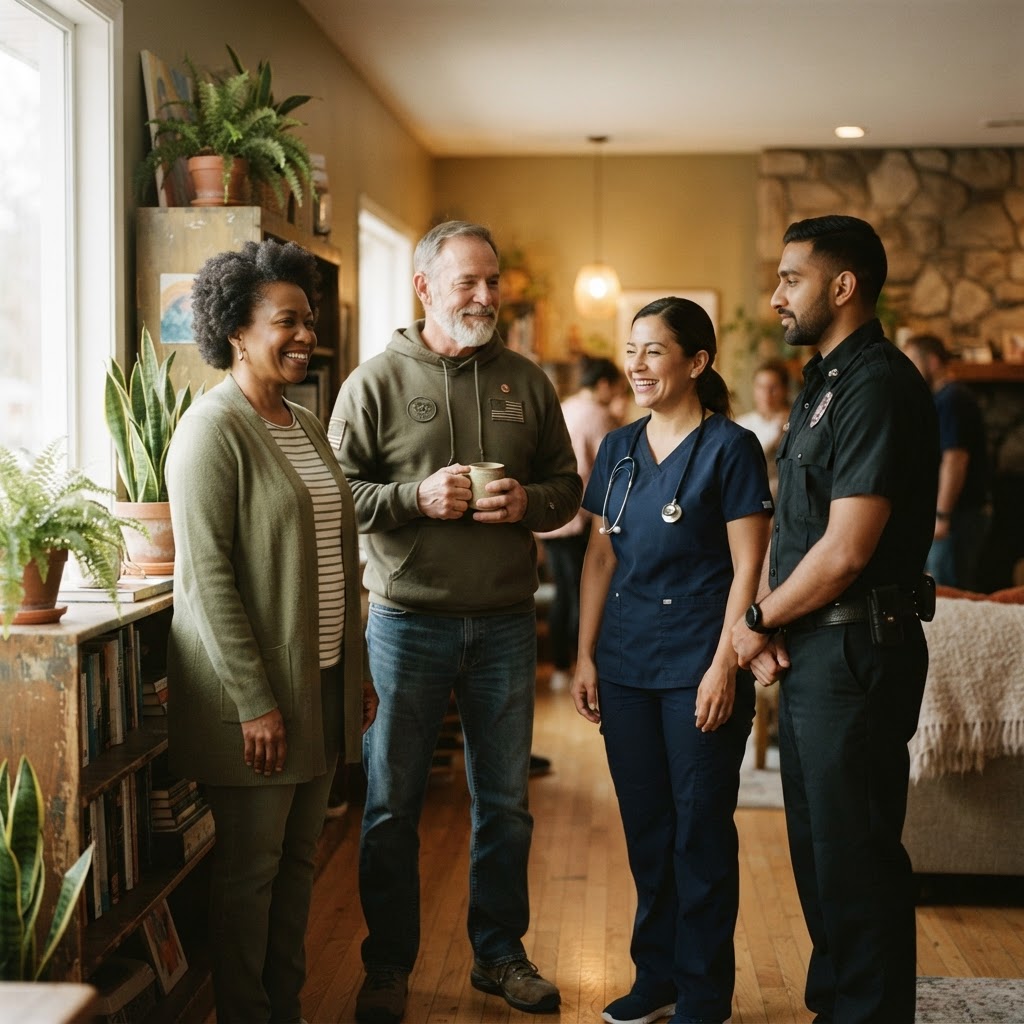 The diverse people who show up at Emotionally Immune Corps drills