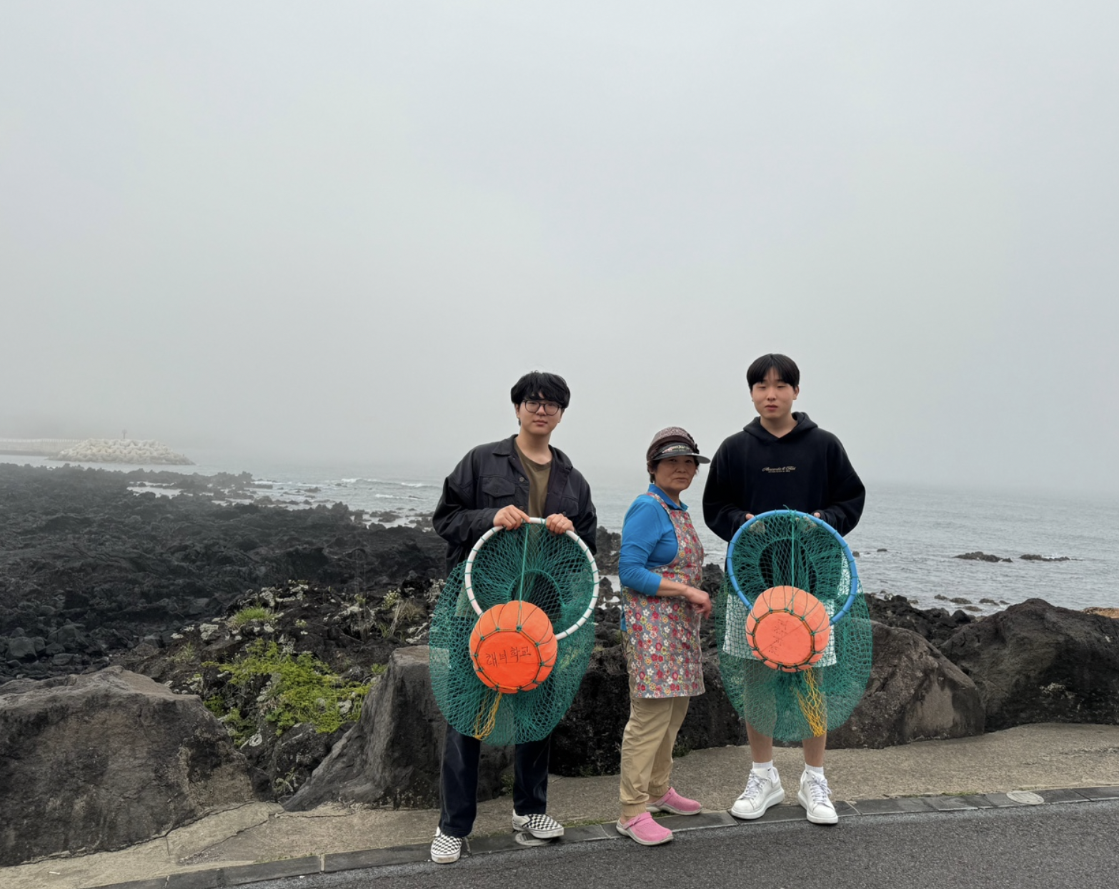 Meeting with local haenyeo (sea diver women) in Jeju