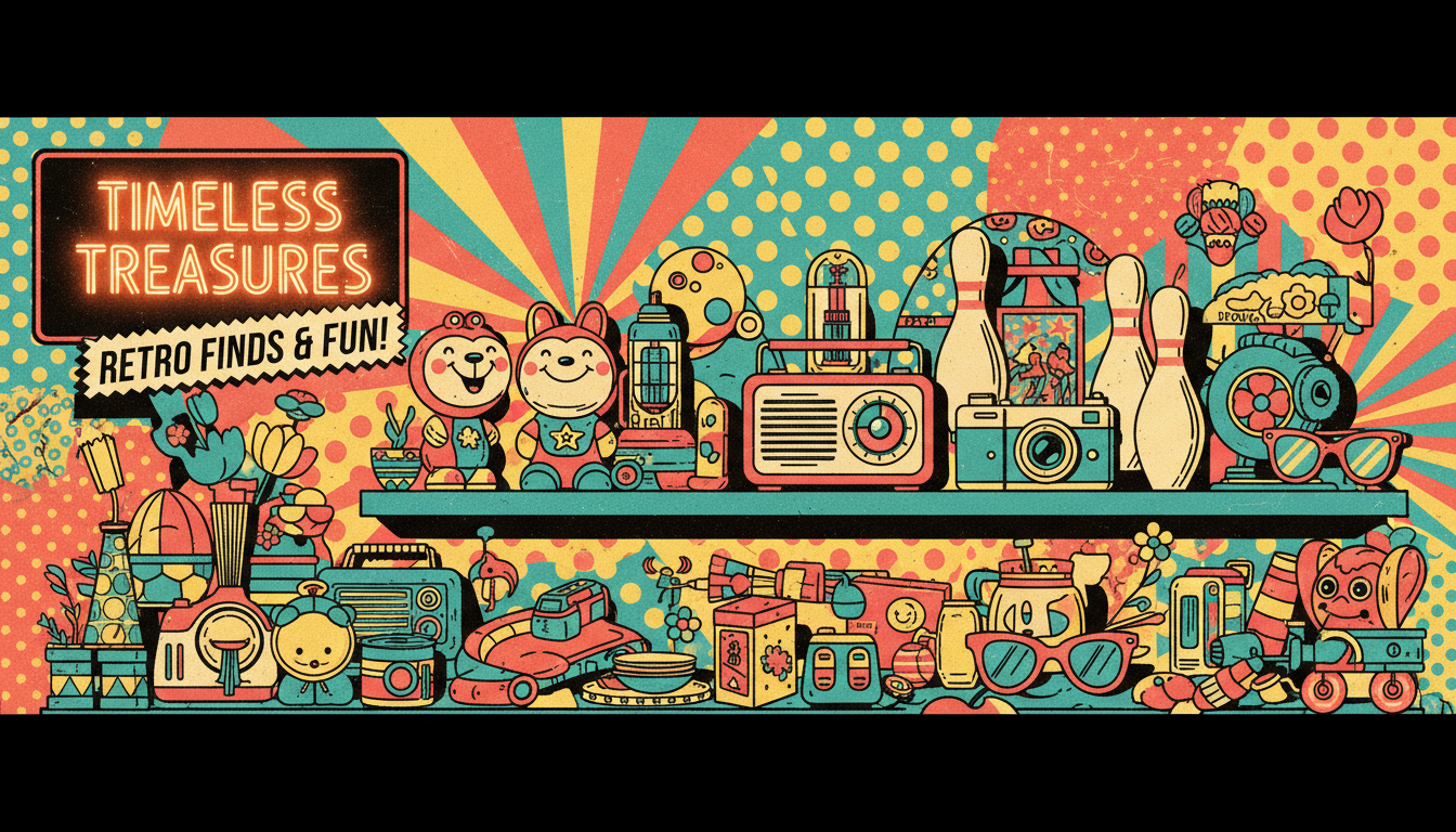 Quirky & Unique Collectables website homepage showing vintage treasures