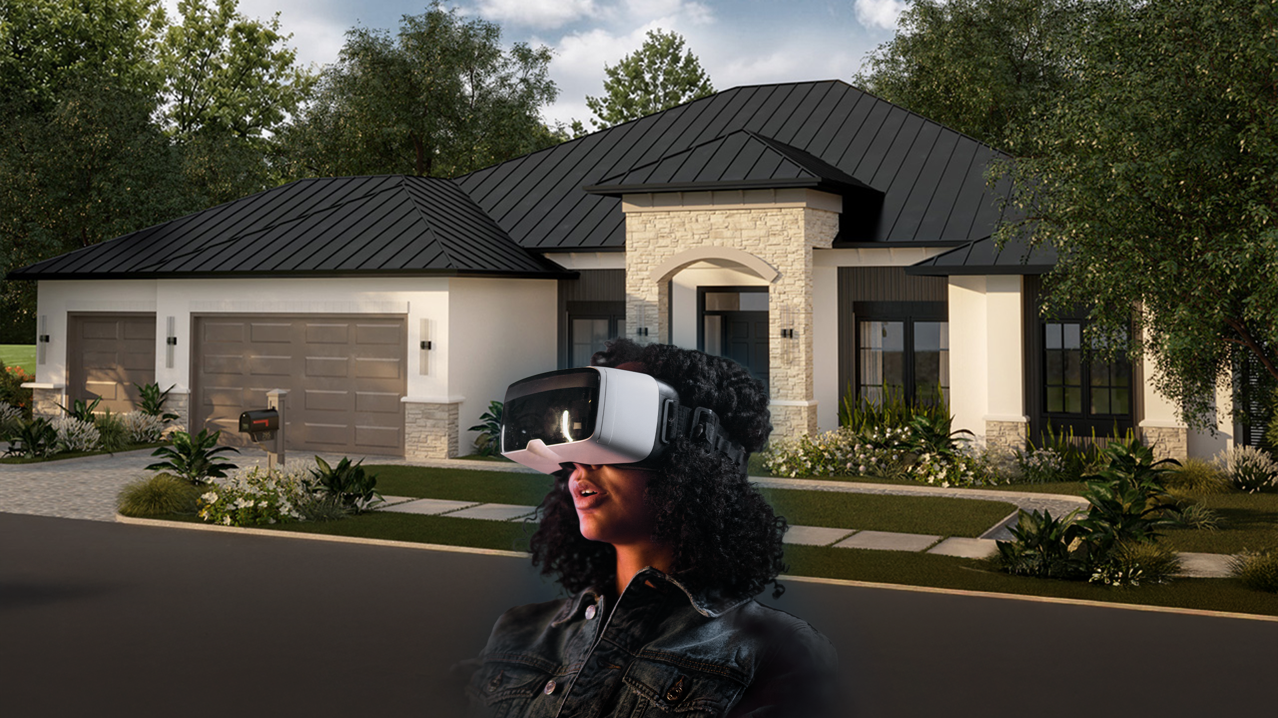 Vision immersive presentation in a living room