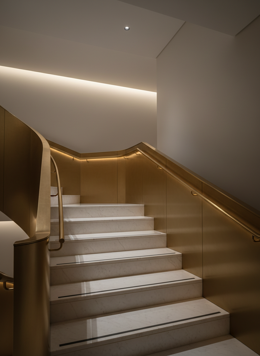 Modern architectural staircase detail