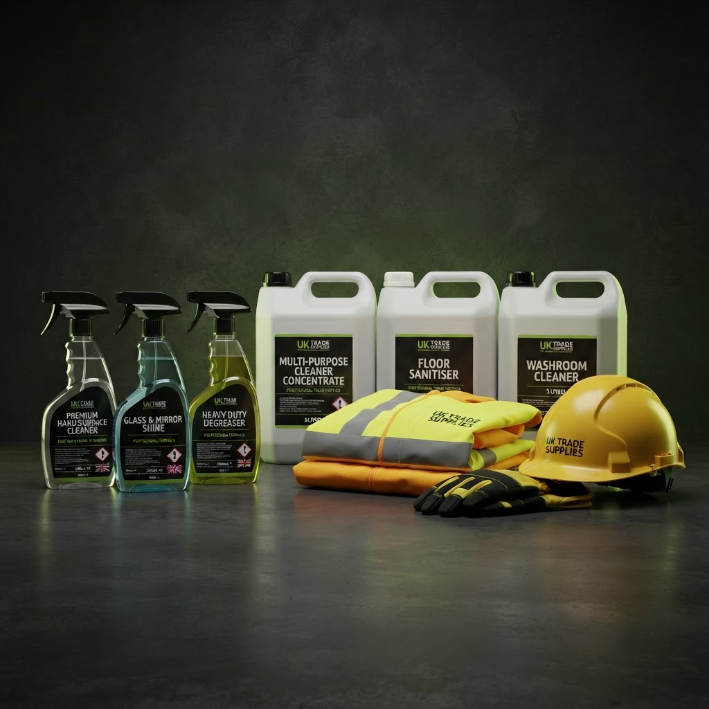 Trade tools and cleaning supplies