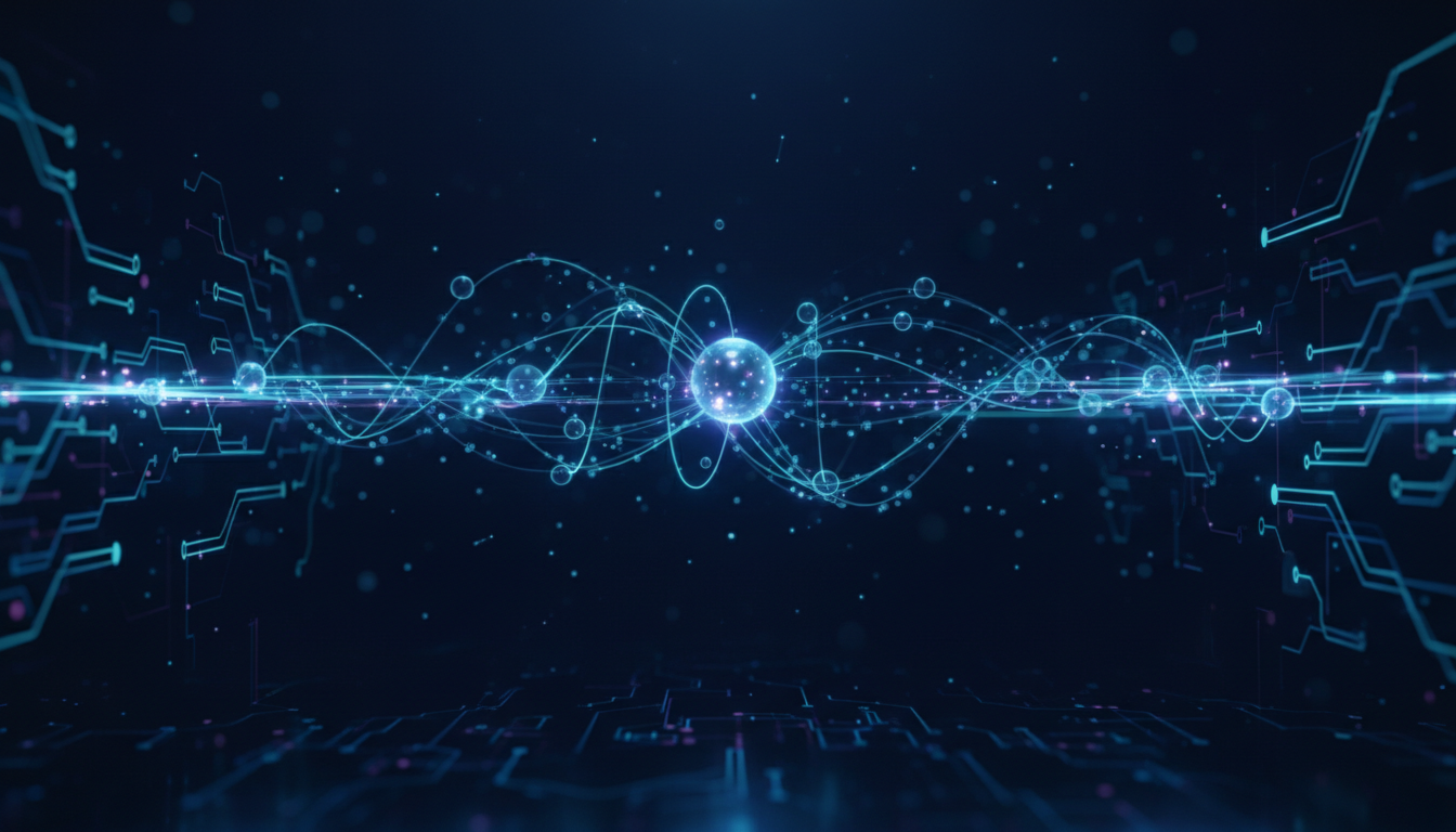 Quantum computing abstract visualization