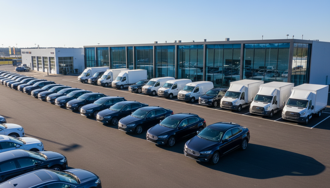 Vehicle dealership forecourt
