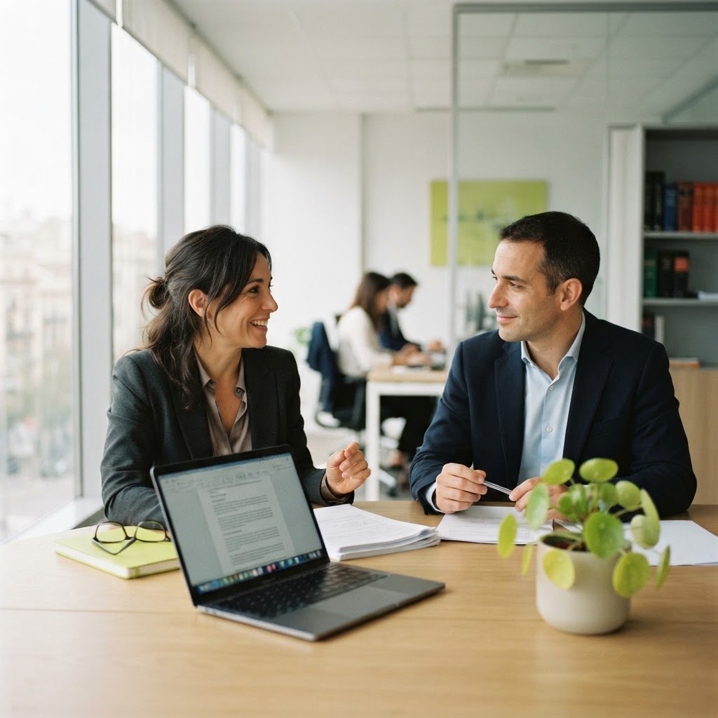 Equipo de Fusionarte analizando la estrategia digital de un despacho