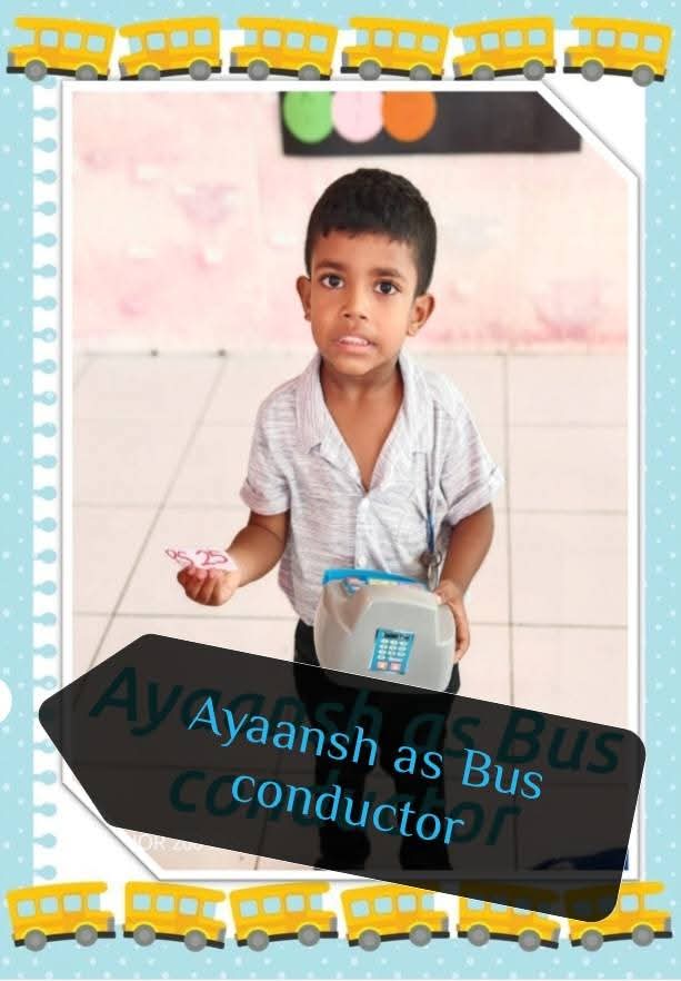 Ayaansh as Bus Conductor 🚌