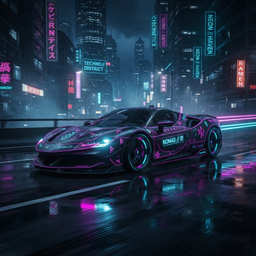Magenta / cyan dual neon