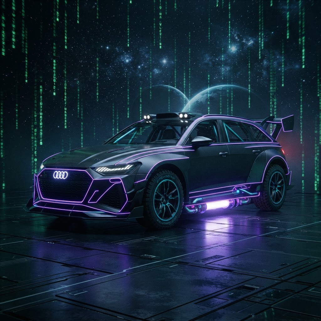 Neon Audi RS6 God-Matrix concept