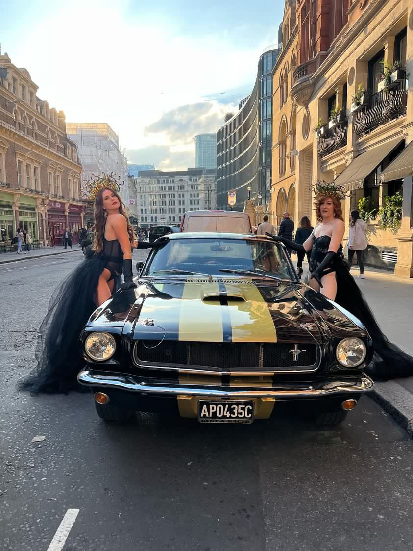 Showgirls performing at luxury London event