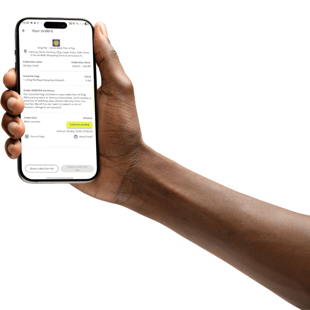 Refreshi app showing nearby Surprise Bags available for collection
