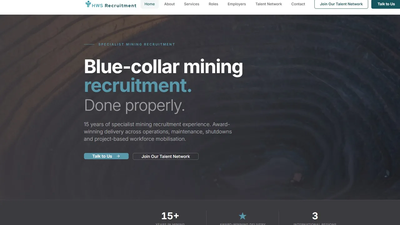 Recruitment Web template preview
