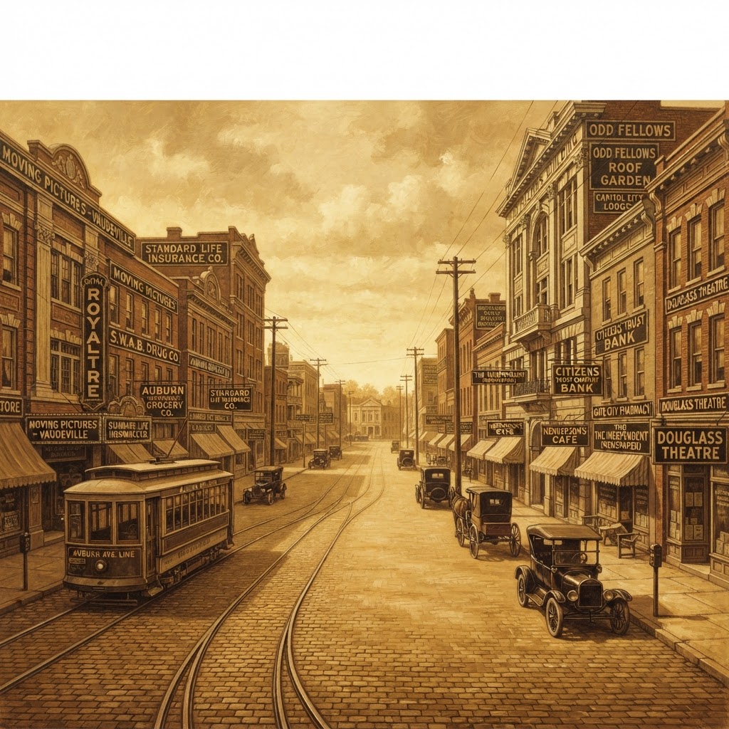 Artistic impression of Sweet Auburn, Atlanta, Georgia