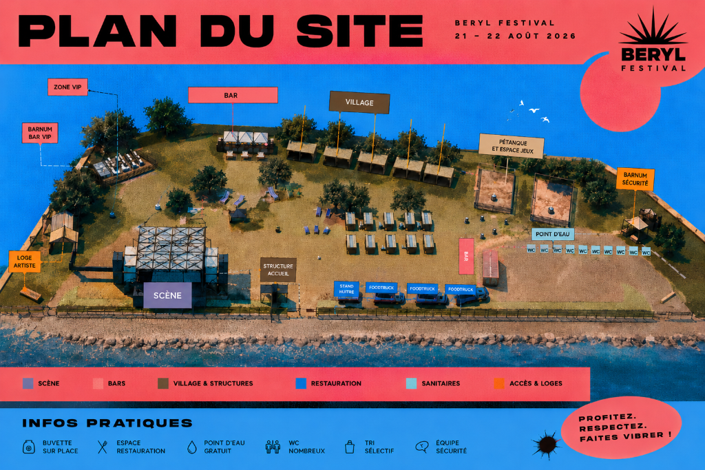 Beryl Festival site map