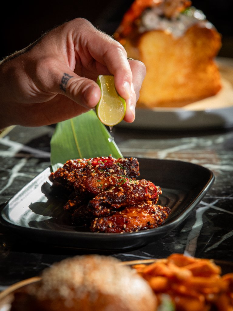Lime on chicken wings