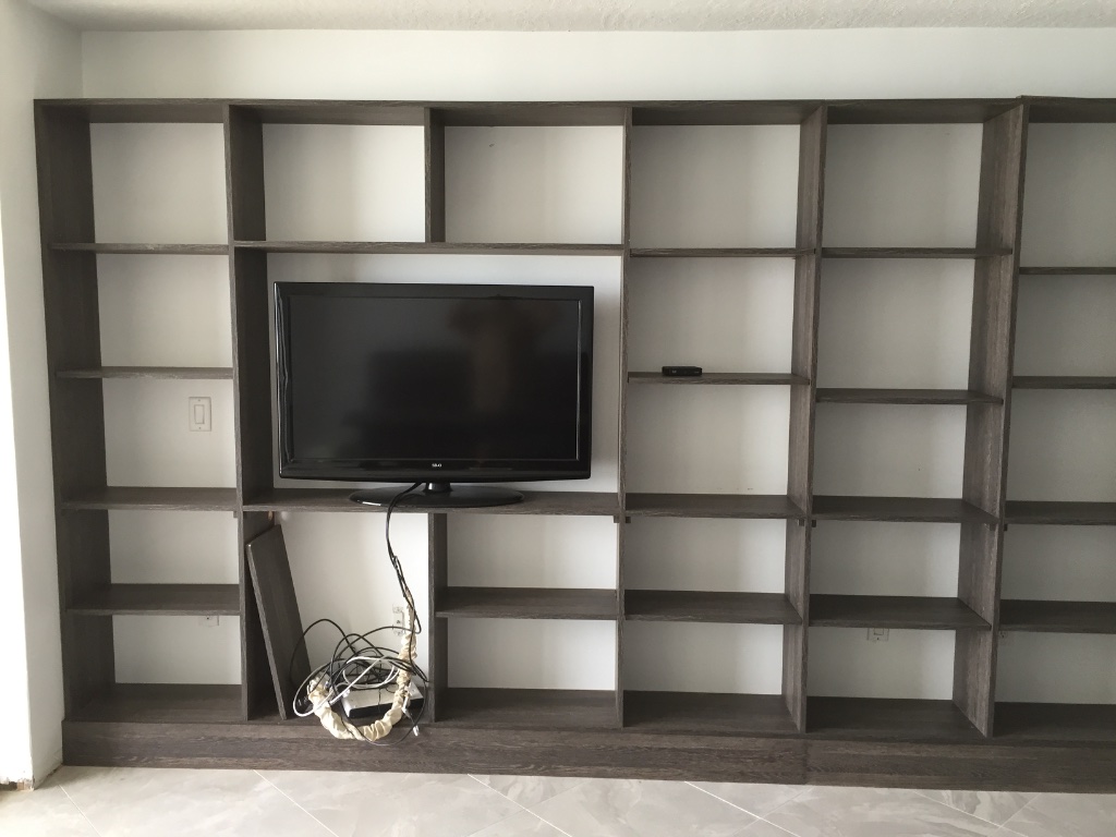 Dark Shelving — Lower Shelf Detail