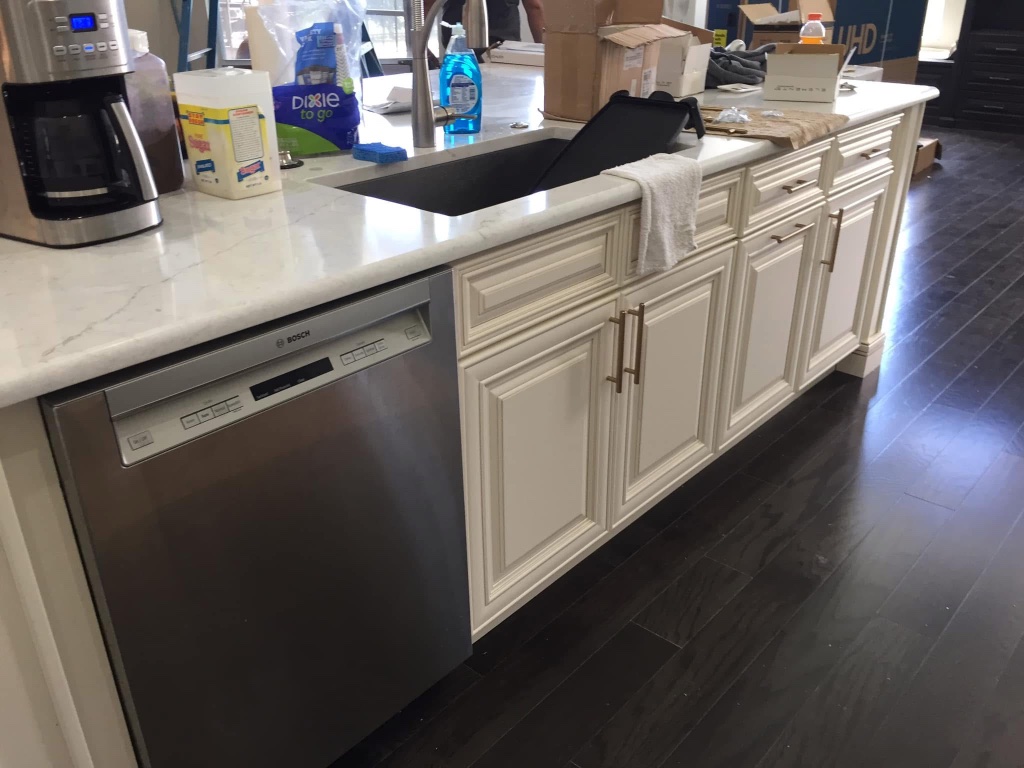 White Glazed — Island Sink Side