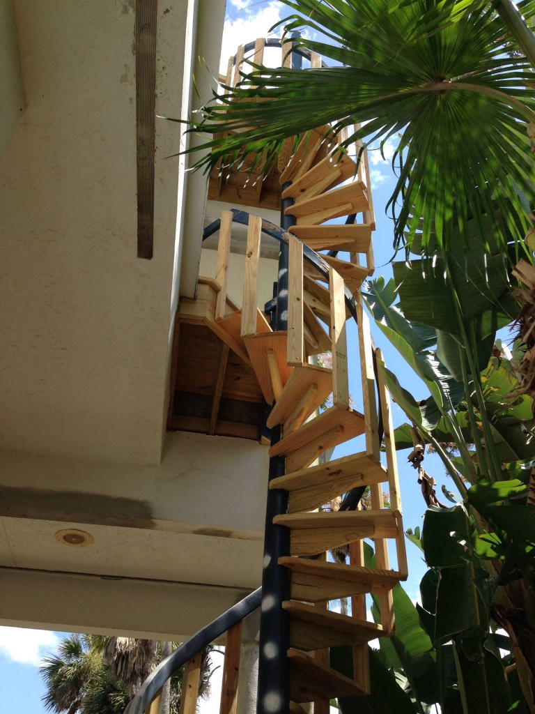 Exterior Spiral Stair — Full Height