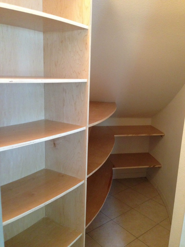 Under-Stair Shelving — Side View