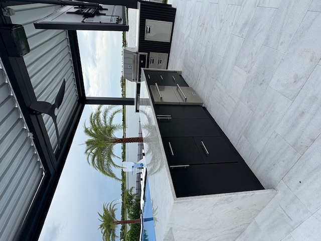 Louvered Pergola + Island