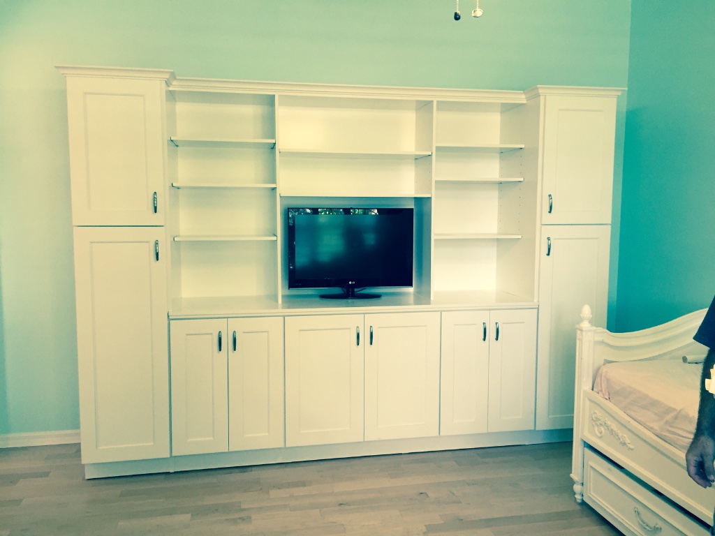 Built-In Wall Unit — Glass Shelves
