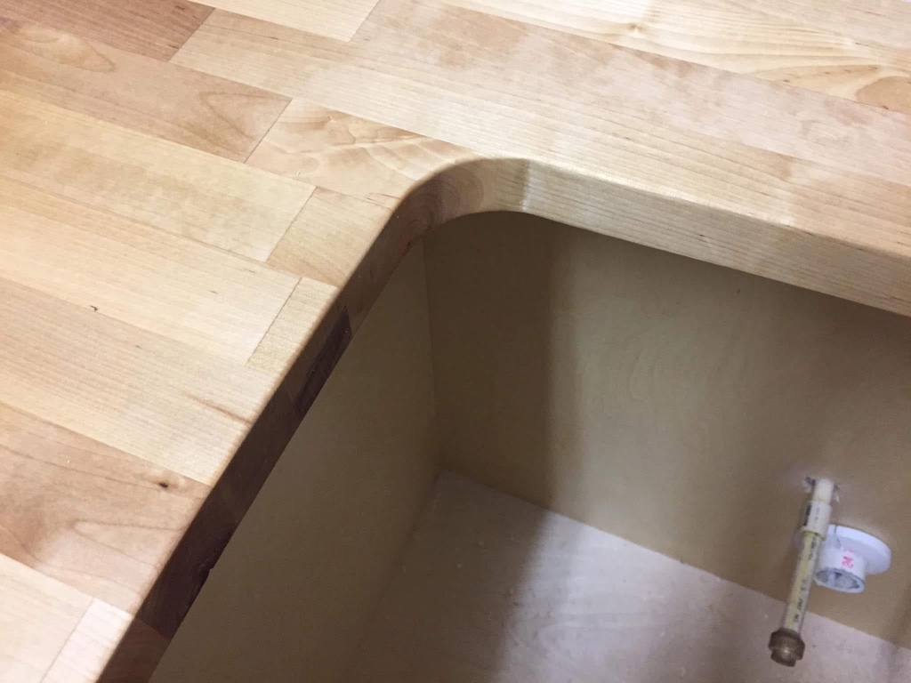 Butcher Block — Under-Mount Sink Cutout